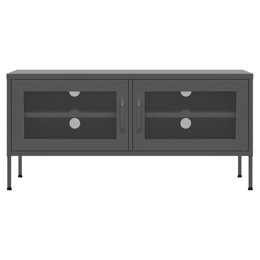 Tv-Meubel 05X35X50 Cm Staal Kleurig Antraciet
