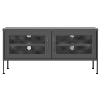 Tv-Meubel 05X35X50 Cm Staal Kleurig Antraciet