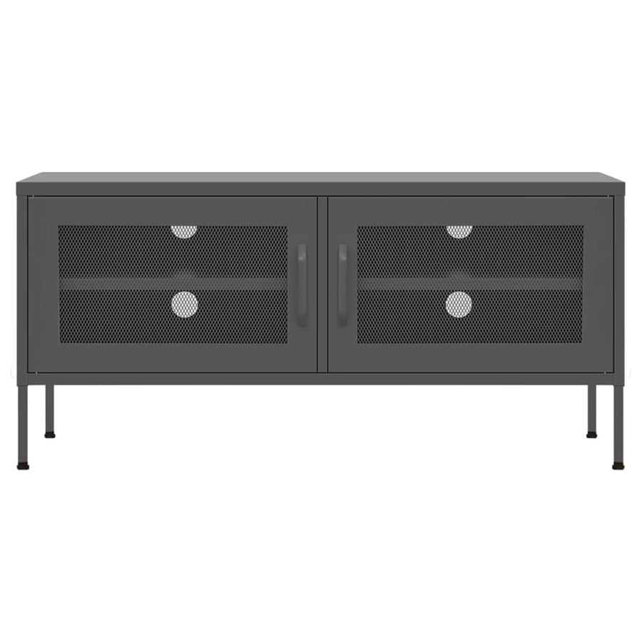 Tv-Meubel 05X35X50 Cm Staal Kleurig Antraciet