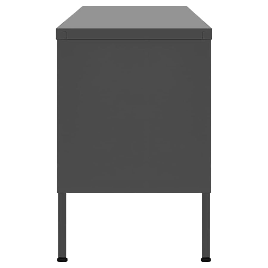 Tv-Meubel 05X35X50 Cm Staal Kleurig Antraciet