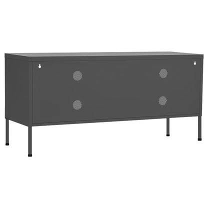 Tv-Meubel 05X35X50 Cm Staal Kleurig Antraciet
