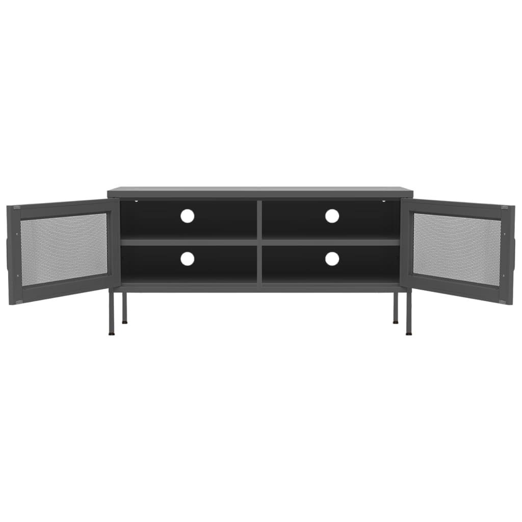 Tv-Meubel 05X35X50 Cm Staal Kleurig Antraciet