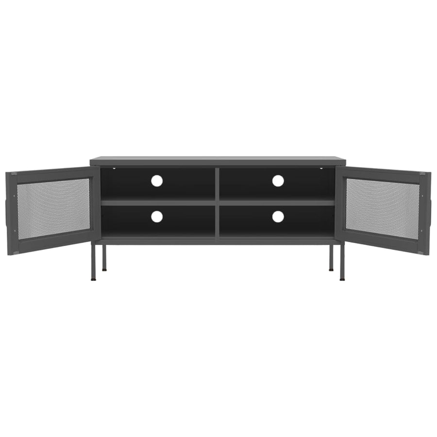 Tv-Meubel 05X35X50 Cm Staal Kleurig Antraciet