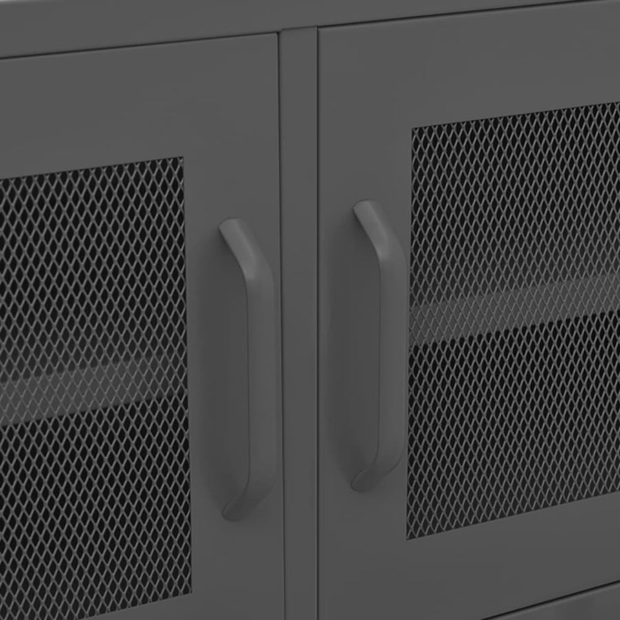 Tv-Meubel 05X35X50 Cm Staal Kleurig Antraciet