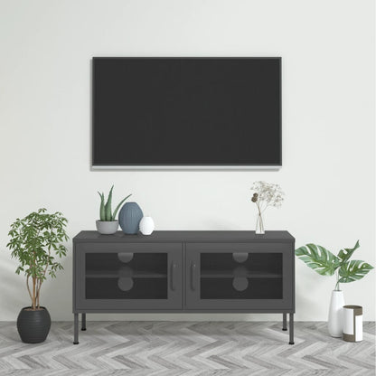 Tv-Meubel 05X35X50 Cm Staal Kleurig Antraciet