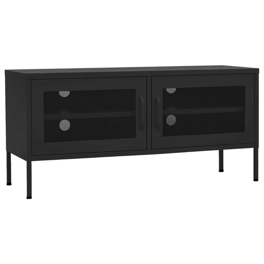 Tv-Meubel 05X35X50 Cm Staal Zwart