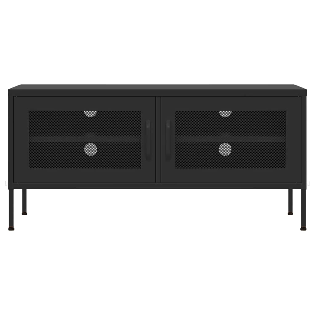 Tv-Meubel 05X35X50 Cm Staal Zwart