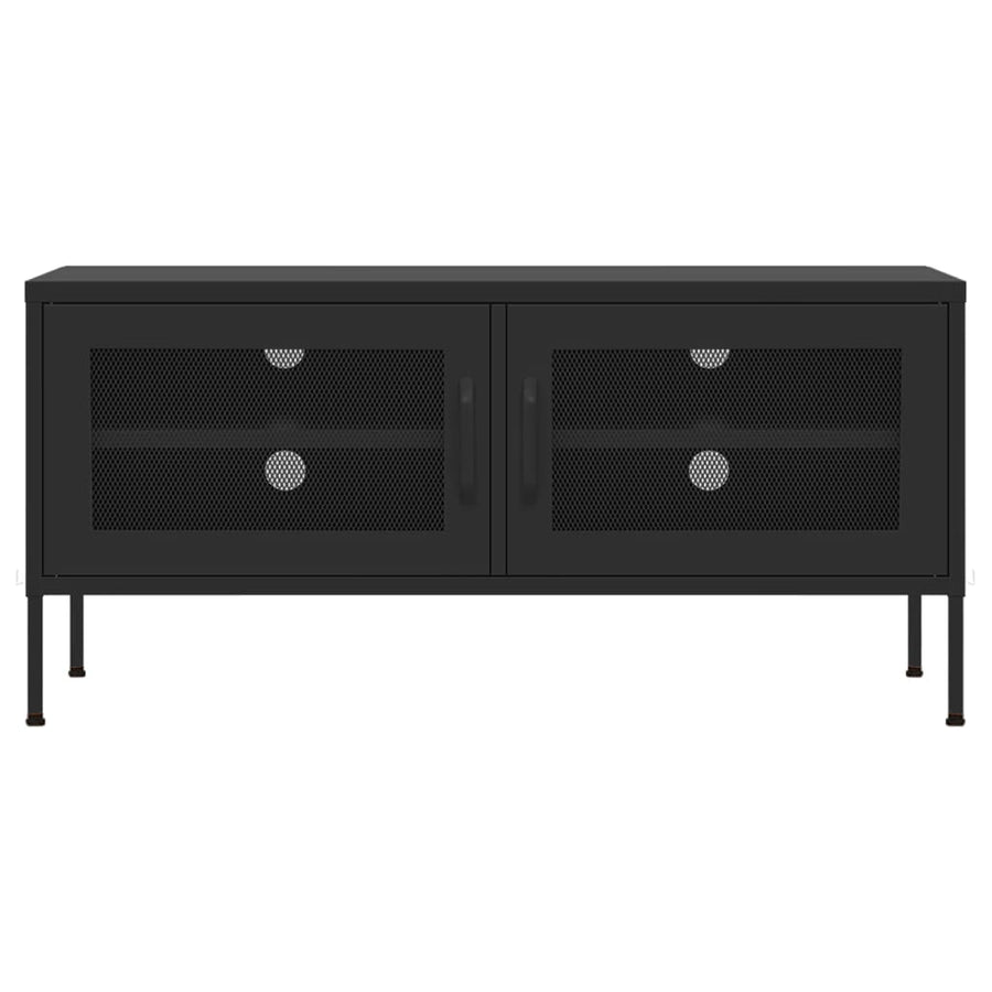 Tv-Meubel 05X35X50 Cm Staal Zwart