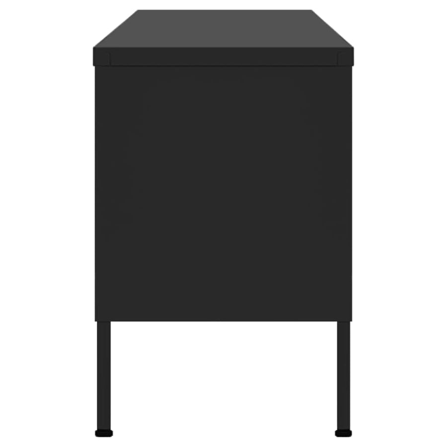 Tv-Meubel 05X35X50 Cm Staal Zwart