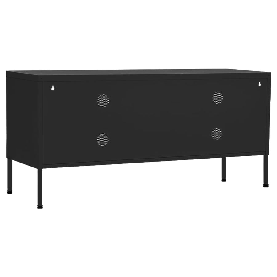Tv-Meubel 05X35X50 Cm Staal Zwart