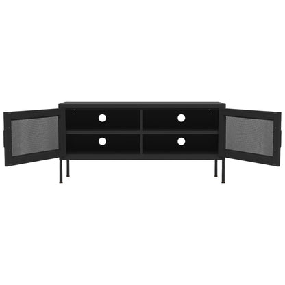Tv-Meubel 05X35X50 Cm Staal Zwart