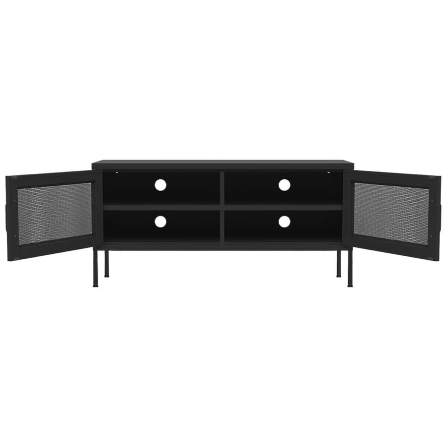 Tv-Meubel 05X35X50 Cm Staal Zwart