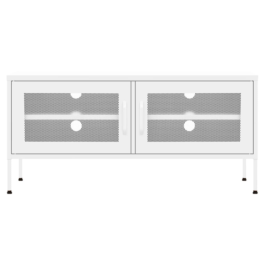 Tv-meubel 105x35x50 cm staal wit