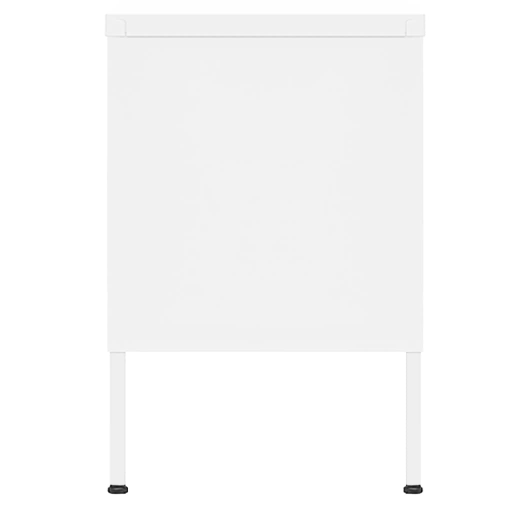 Tv-meubel 105x35x50 cm staal wit