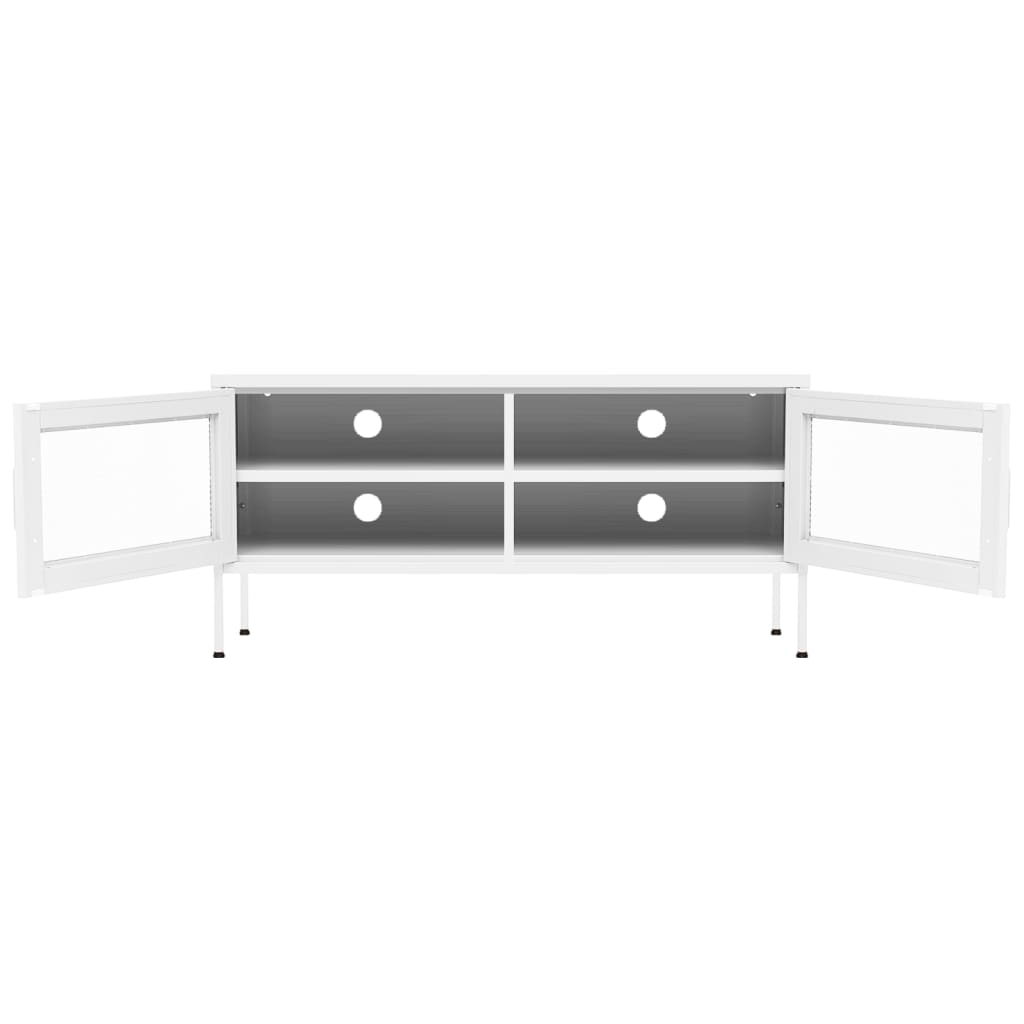 Tv-meubel 105x35x50 cm staal wit