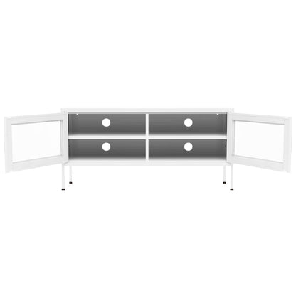Tv-meubel 105x35x50 cm staal wit