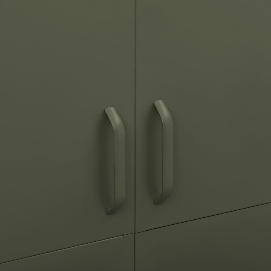 Kledingkast 90X50X80 Cm Staal Olijfgroen