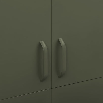 Kledingkast 90X50X80 Cm Staal Olijfgroen