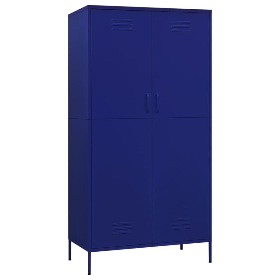 Kledingkast 90X50X80 Cm Staal Marineblauw