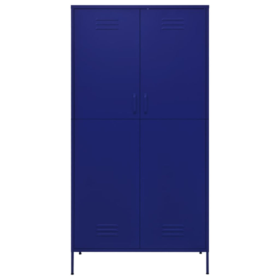 Kledingkast 90X50X80 Cm Staal Marineblauw