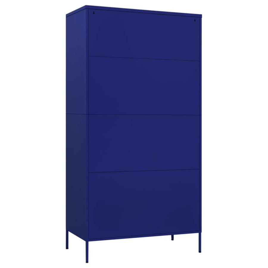 Kledingkast 90X50X80 Cm Staal Marineblauw