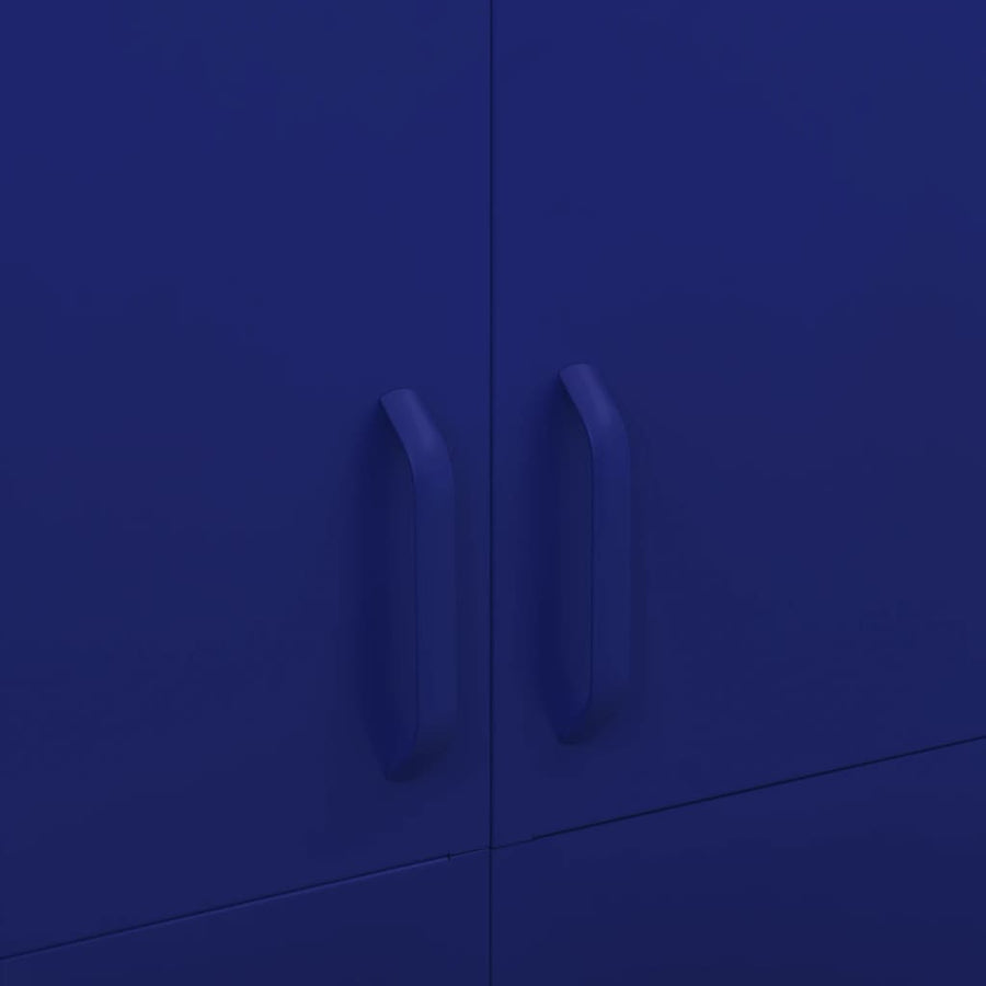 Kledingkast 90X50X80 Cm Staal Marineblauw