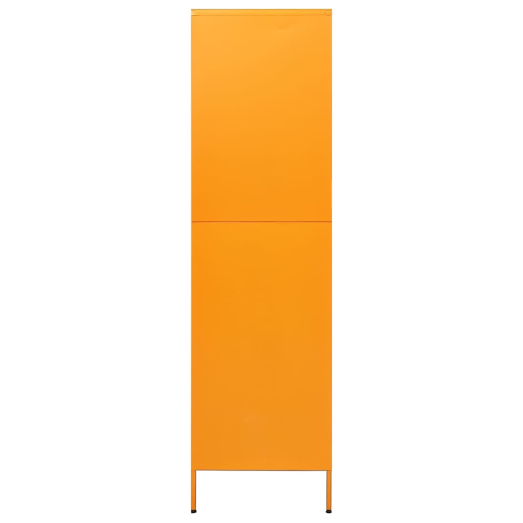 Kledingkast 90X50X80 Cm Staal Mosterdgeel