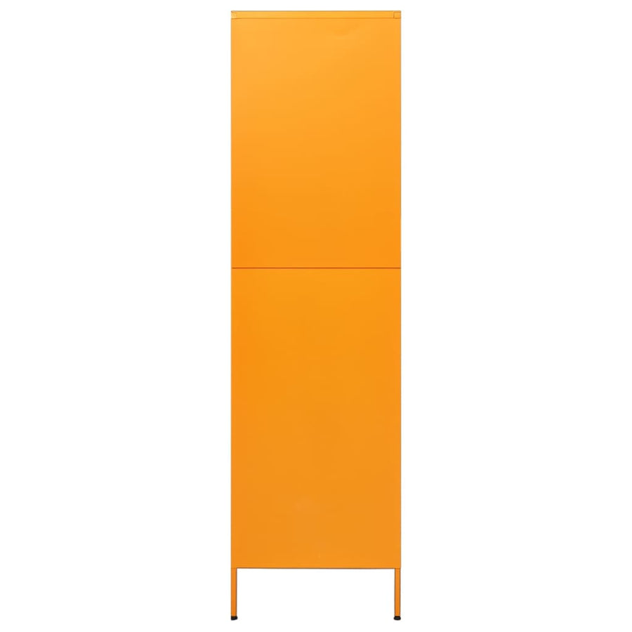 Kledingkast 90X50X80 Cm Staal Mosterdgeel