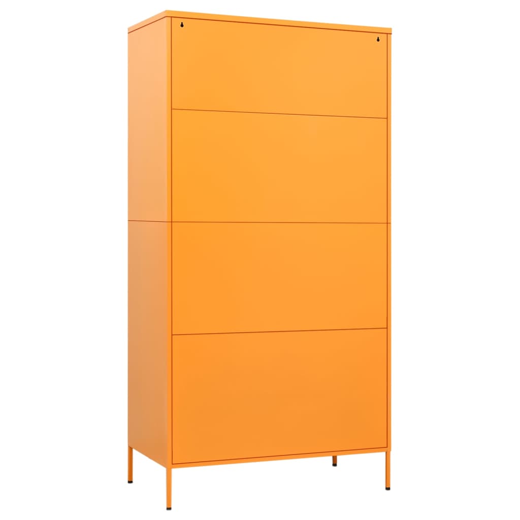 Kledingkast 90X50X80 Cm Staal Mosterdgeel