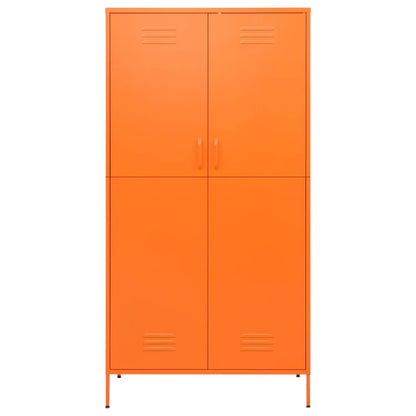 Kledingkast 90x50x180 cm staal oranje