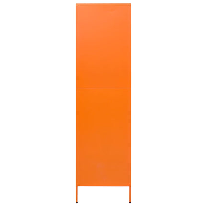 Kledingkast 90x50x180 cm staal oranje