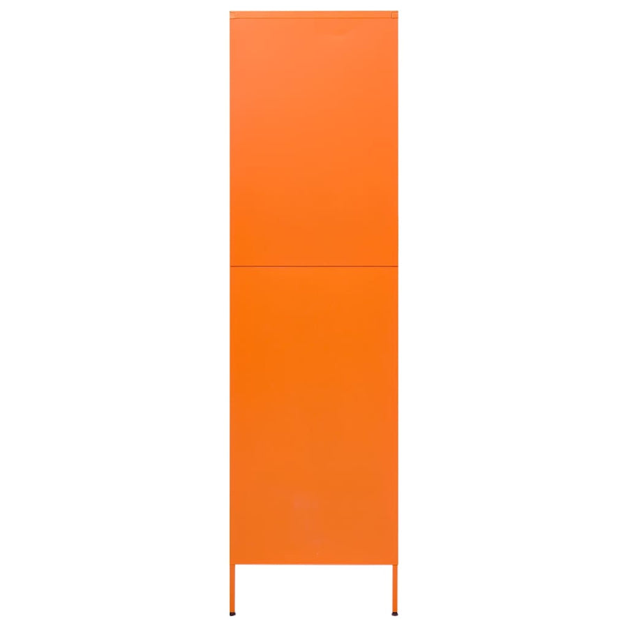 Kledingkast 90x50x180 cm staal oranje