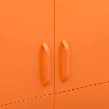 Kledingkast 90x50x180 cm staal oranje