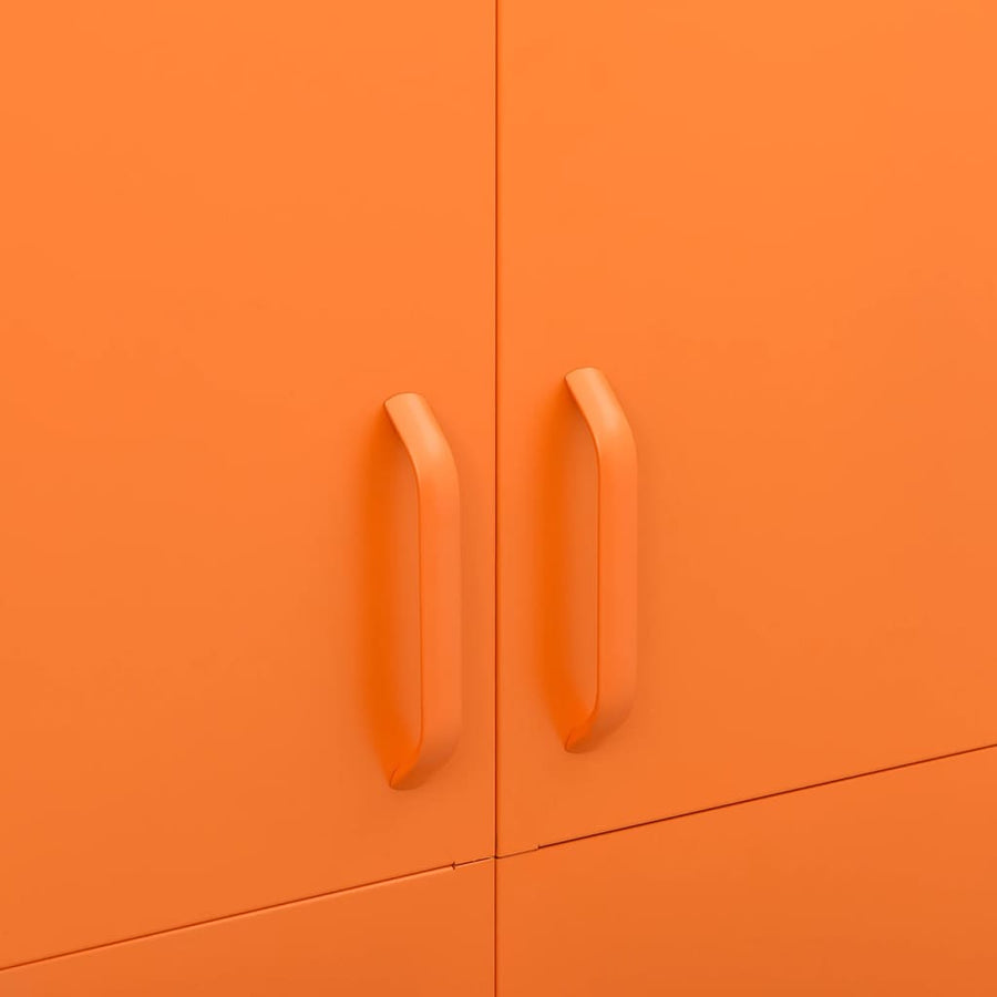 Kledingkast 90x50x180 cm staal oranje