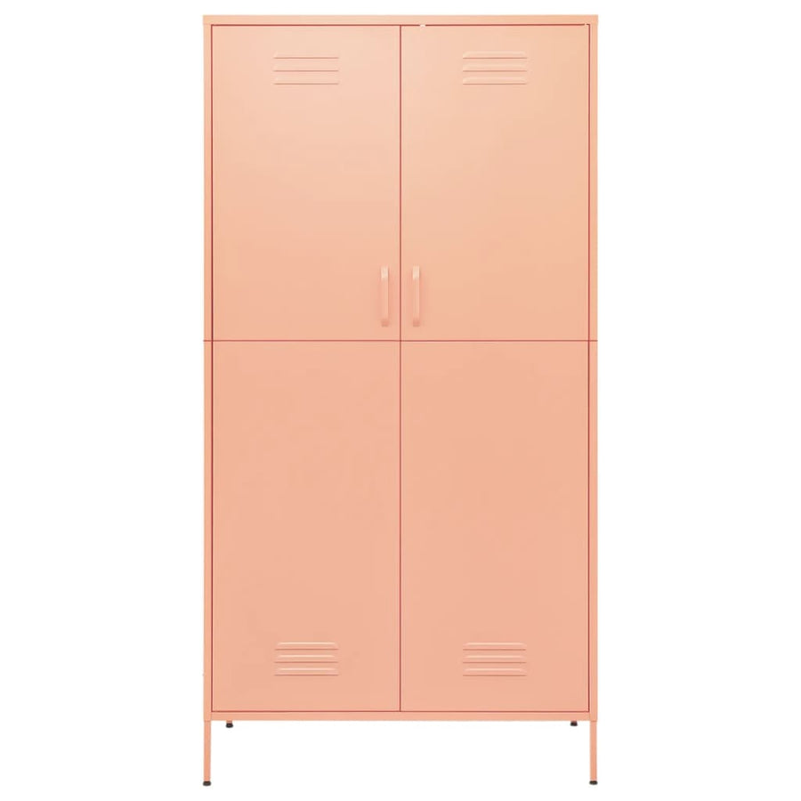 Kledingkast 90X50X80 Cm Staal Roze