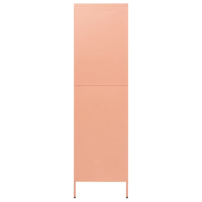 Kledingkast 90X50X80 Cm Staal Roze