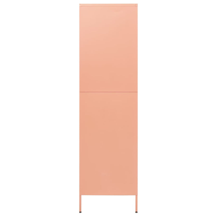 Kledingkast 90X50X80 Cm Staal Roze