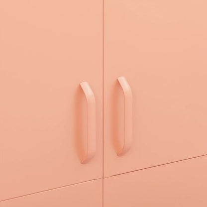 Kledingkast 90X50X80 Cm Staal Roze