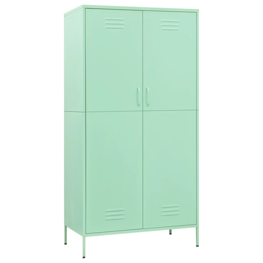 Kledingkast 90X50X80 Cm Staal Mintkleurig Mintgroen