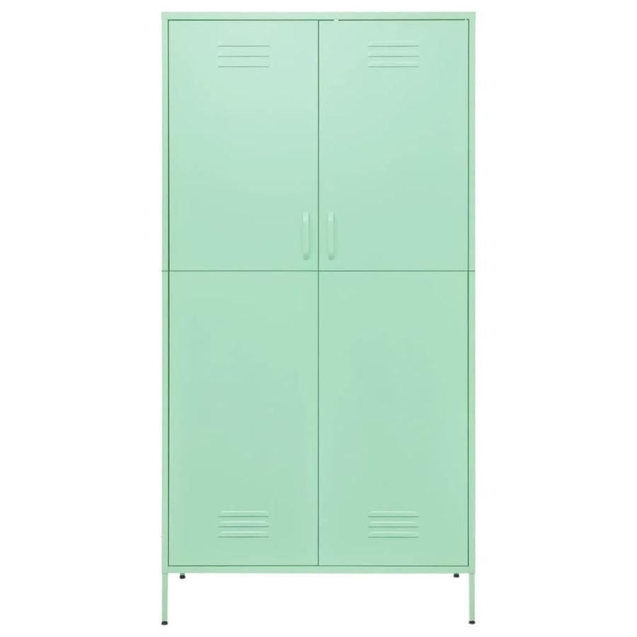 Kledingkast 90X50X80 Cm Staal Mintkleurig Mintgroen