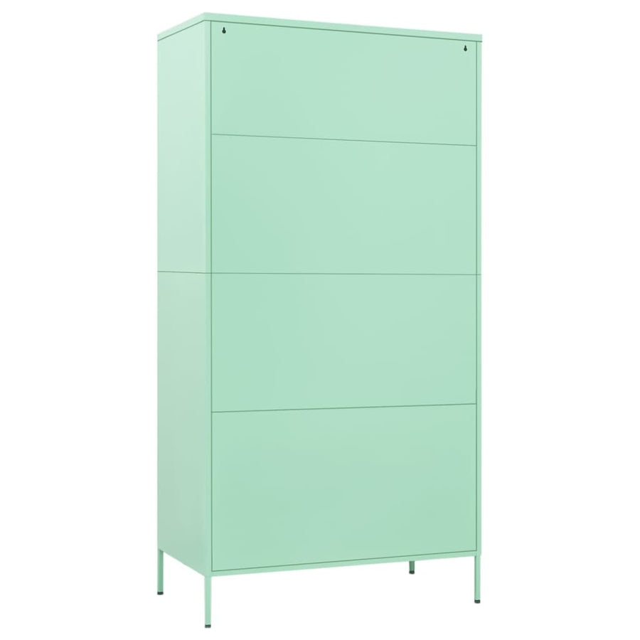 Kledingkast 90X50X80 Cm Staal Mintkleurig Mintgroen