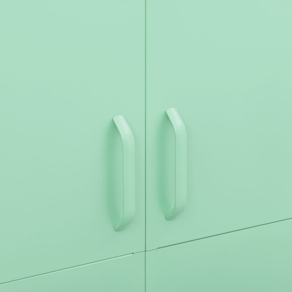 Kledingkast 90X50X80 Cm Staal Mintkleurig Mintgroen