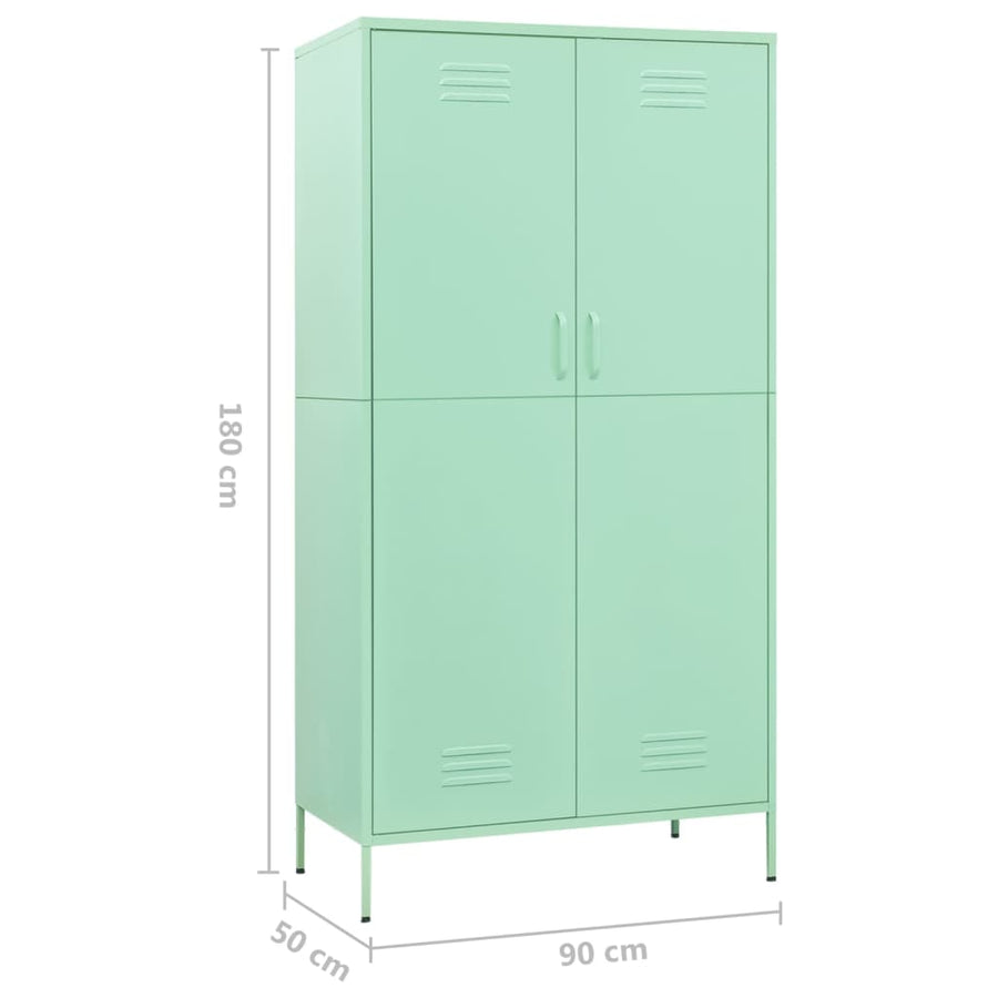 Kledingkast 90X50X80 Cm Staal Mintkleurig Mintgroen