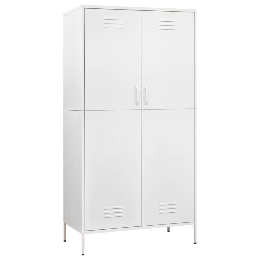 Kledingkast 90X50X80 Cm Staal Wit