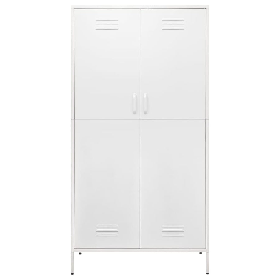 Kledingkast 90X50X80 Cm Staal Wit