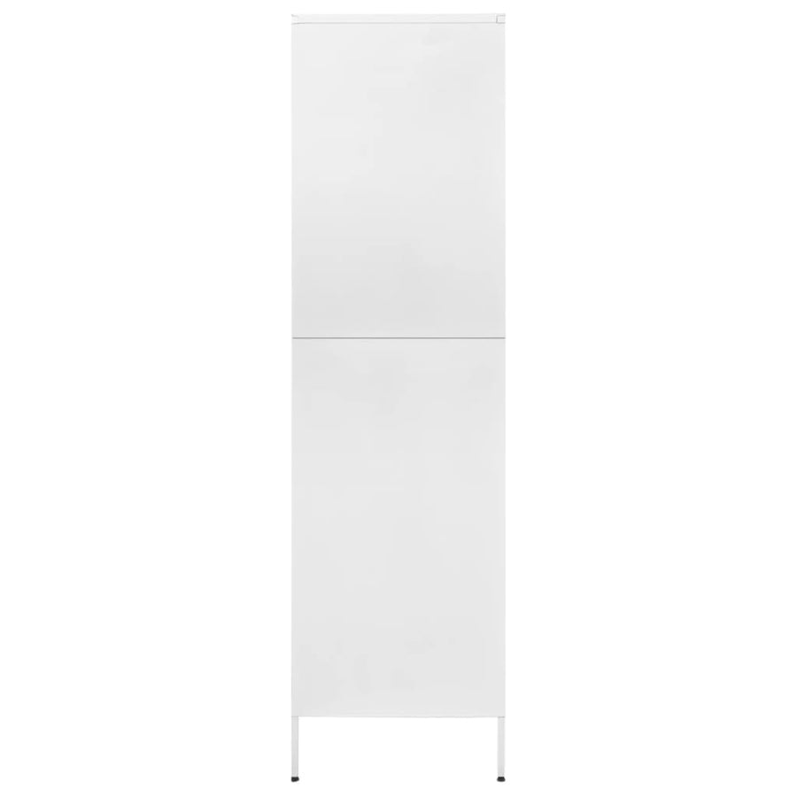 Kledingkast 90X50X80 Cm Staal Wit