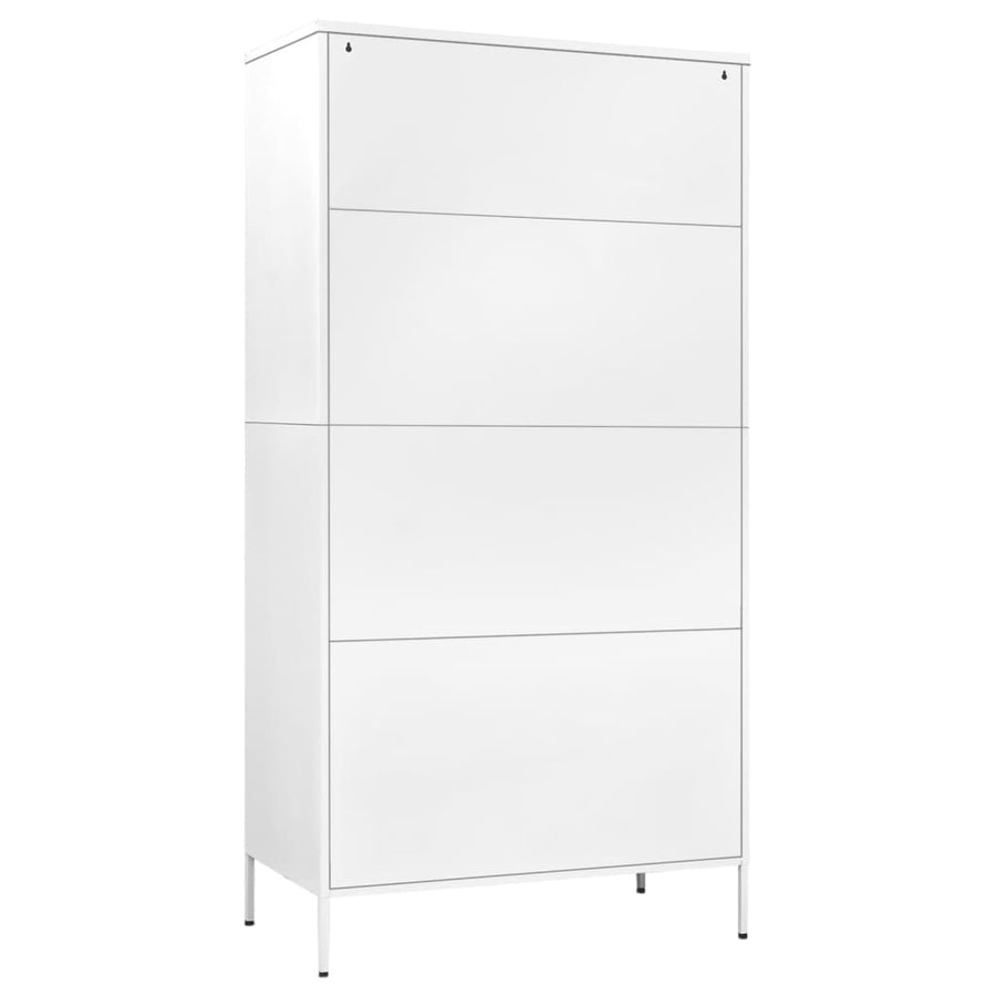 Kledingkast 90X50X80 Cm Staal Wit