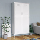 Wardrobe 90x50x180 cm steel white