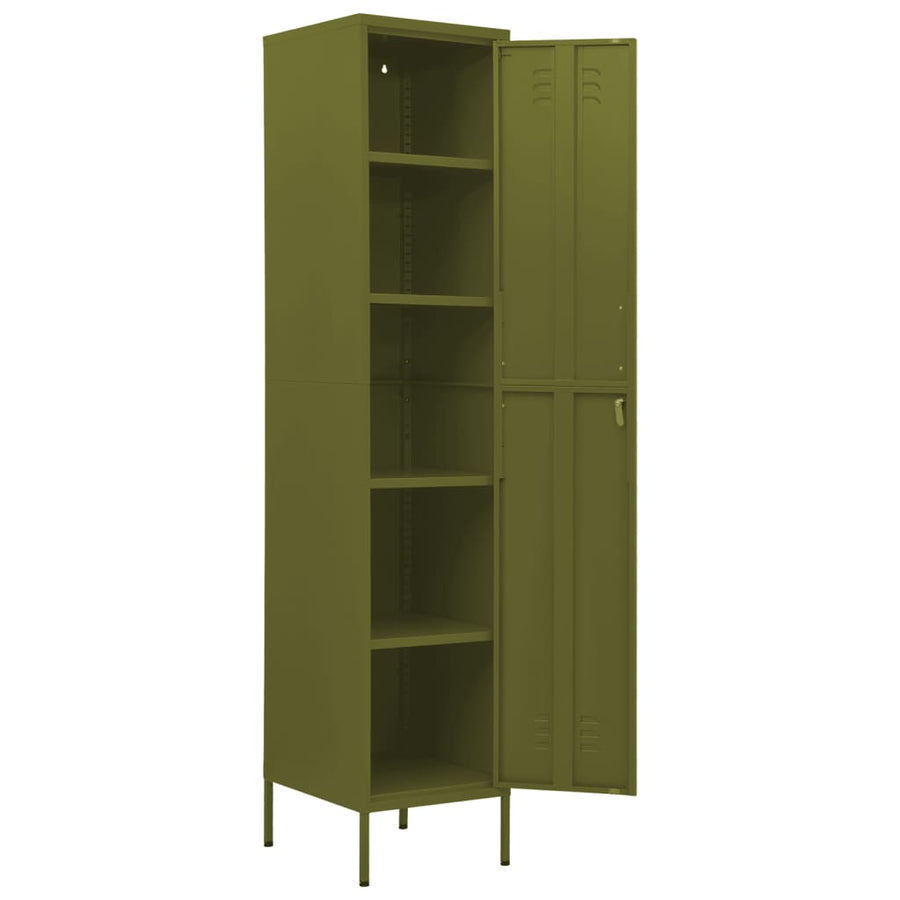 Lockerkast 35X46X80 Cm Staal Olijfgroen