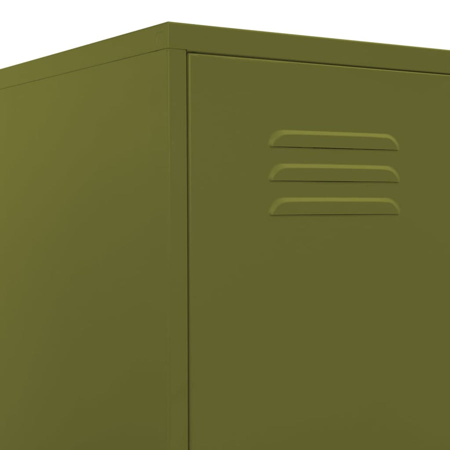 Lockerkast 35X46X80 Cm Staal Olijfgroen